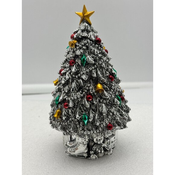 NIB Reed & Barton Topiary Tree Revolving Musical Christmas Decor - Picture 4 of 7